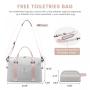 LOVEVOOK 2023 2pcs Low MOQ Stock Waterproof Custom Handbags Weekend Duffel Bag with Toiletry Purse Men Women Travel Luggage Bags