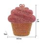 Good Quality Ice Cream Rhinestone Purses Wholesale Crystal Metal Clutch Purse Rhinestones Evening Bag