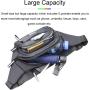 Large Capacity PU Sports Business Crossbody Fanny Pack Multifunction Waterproof Adjustable Chest Waist Bag With 5-zipper Pockets