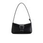 Retro Cold Wind Leather Buckle Design Black Handbags Female  Single Shoulder Bag