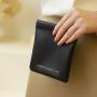 HR069 Women Cloud Mini Coin Wallet Makeup Bag PU Metal Dome Solid Color Card Purse Simple Ladies Lipstick Aunt Scarf Storage Bag