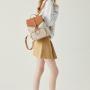 Guangzhou Factory Professional Customize Handbag Trending Canvas PU Leather School Bags Beautiful Flap String Backpack For Women