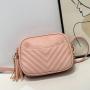 2024 Quilted crossbody bags women handbags fashion ladies squared shoulder purse leather bags with tassels wholesale