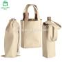Gelory Factory Wholesale Eco Friendly Handle Style Wine Bag Cotton Canvas Bottle Bag Wholesale