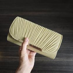 Wholesale Ladies Fancy Bags Glitter Striped Pleated Evening Bag Shoulder Wrinkle Clutches Hand Bags For Party Wedding