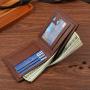 Hot Selling Men's Waterproof PU Leather Wallet Casual Short Bank Credit Card Holder and Change Bag Cross-Border Hot Item