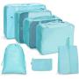 Travel  Bag Set Seven Piece Folding Wash Bag Clothes Storage Bag