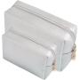 Gelory Minimalism Makeup Pouch Travel Toiletry Bag Daily Use PU Leather Cosmetic Bag for Women