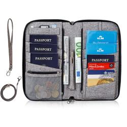 functional travel passport holder passport ticket organizer wallet zipper travel wallet