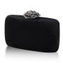 Wholesale autumn fashion handbag Ladies banquet rhinestone metal flower party bag purse vintage clutch evening bag