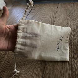 Super Soft Cotton Muslin Gift Drawstring Bag Transparent Cotton Packaging Pouch