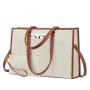 LOVEVOOK 2pc/set Fashion 15.6 inch Laptop Tote Ladies Work Teacher Bags Canvas Computer Shoulder Bag USB Laptop Bag for Women