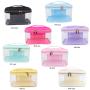 Keymay 8-color Stock Transparent Pvc Makeup Bags Travel Toiletry Bag with Handle Custom Clear Reusable Pvc Cosmetic Bag