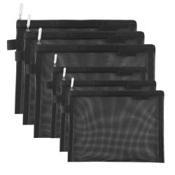 Gelory Clear Cosmetic Bags Zip Makeup Mesh Bags Pencil Case Pouch Travel Toiletry Kit Set Storage Custom Mesh Pencil Case