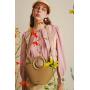 Hot Selling 2pcs Set Custom Full Stamped Logo Pu Vegan Leather Ladies Shoulder Hand Bag Women's  Shell Shape Bucket Bags