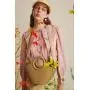 Hot Selling 2pcs Set Custom Full Stamped Logo Pu Vegan Leather Ladies Shoulder Hand Bag Women's  Shell Shape Bucket Bags