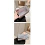 Grey twinkling women party clutch bag purses with chain dinner dress handbag evening wedding wrinkle clutch handbags for women