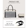 LOVEVOOK  15.6 In Vintage Waterproof Laptop Bag Business Office Shoulder Handbag Purse Laptop Leather Tote Bag For Women Work