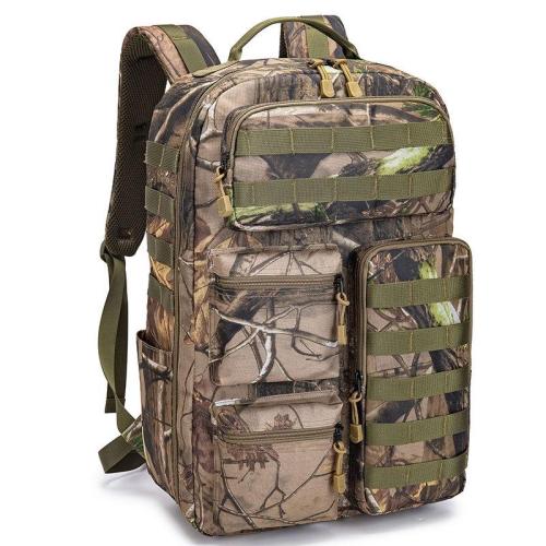 Men's High-Capacity Camouflage Backpack Withered Leaf Tactical Mountaineering Bag Waterproof and Hiking Bag