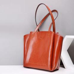 New Designer Wholesale Large Ladies Tote Bags With Custom Printed Logo Vegan Genuine  Leather Fashion Women's Tote Bags