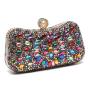 2024 new colorful rhinestone banquet bag evening dress wedding party bag ladies shoulder clutch evening bags