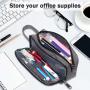 Newest Selling Classic Simple Large Capacity Pen Bag Pencil Case Pouch With 2 Compartment For Adults Teen Girls Boys Kids