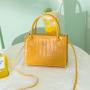 New Bag 2024 Korean Fashion Crocodile Pattern Single Shoulder Messenger Small Square Bag Woman Discount