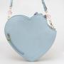 Hot selling sweet heart clear ita bag with glitter PVC window custom design ita bag
