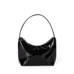 Factory Direct Selling Korean Style Handbag Silver Soft PU Leather Shoulder Fashion Solid Color Underarm Bag