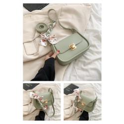 Trending  Bolsos Lock Shoulder Bag Solid Color Crossbody Bags For Women