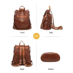 LOIRAL Fashion Ladies Handbags and Shoulder PU Leather Anti-theft Rucksack with Multipurpose Design Backpack Purse for Women