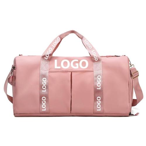 custom logo waterproof unisex folding gym travel sport bags with shoe pocket weekender duffle bags for women