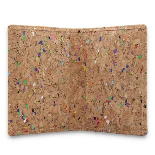 Eco friendly personalized rfid Cork credit card holder wallet