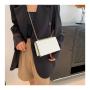 HR252 Personalized Rivet Texture Embroidered Thread Bag Women's New Fashion Lingge Chain Solid Color One Shoulder Crossbody Bag