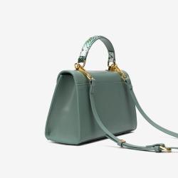 2024 Custom Embroidery Snake PU Leather Handbag For Ladies Women Fashionable