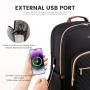 LOVEVOOK Luxury Nylon Teen College School Bookbags Waterproof Business 15.6 17 Inch Travel Laptop Backpacks Bags for Women Girls