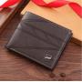Men's Simple Fashion Multi-Card Flat Wallet New Cross-Border Waterproof Youth Wallet with Open Closure Type