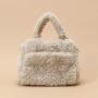 2024 Trending Wholesale Customize Messenger Purses Luxury Handbags Lambswool Handle Bags Fall Winter Women  Furry Beautiful Hand
