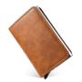 Men RFID Anti-theft brush purse Aluminum alloy ejection Credit Card Holder Aluminum Case Pocket Travel Business Leather Wallet