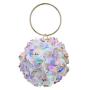 Custom sac tendance 2024 Design Sequins Pearl Flower Ball Evening Bag Handbag Tote Party Round Clutch Bag For Women