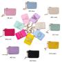 Keymay No MOQ Custom Colorful Women Key Case Kids Cute Coin Purse Nylon Mini Keychain Wallet