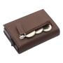 New Design Credit Card Leather Wallet Card Holder Minimalist Men Wallets Leather Metal Card Holder