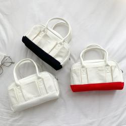 Custom Logo Large Capacity Canvas Tote Handbag Daily Shopping Simple Casual Women Hand Bag Crossbody Messenger Shoulder Bag