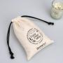 High Quality Organic Cotton Muslin Drawstring Bag Candle Gift Amulet Packaging Cotton Pouch