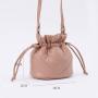 Classic Heart Shape Pattern Sling Small Tote Bag Bucket Shoulder Bag Luxury Pu Leather Handbags Drawstring Bag For Women
