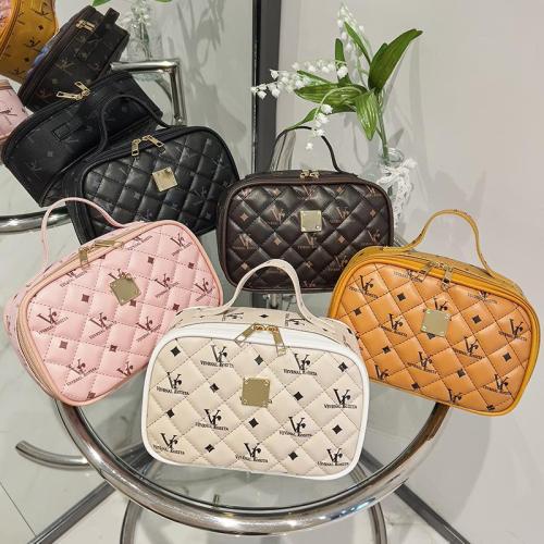 Popular Design Makeup Bag 2024 New Women's Handbag Korean Fashion Large Capacity Storage Bag