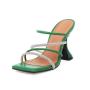 OEM/ODM  Mules Femme 10.5cm Wine Glass Heels Pumps Fashion Sexy Rhinestone Open Toe Summer Slippers Women High Heeled Sandals