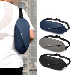 New Men's Waist Pack Outdoor Running Mobile Bag Multi functional Large Capacity Chest Bag Casual One Shoulder Crossbody Bag