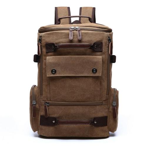 Unisex Large Capacity Canvas Backpack Anti-Theft Computer Bag with Casual Multi-Use Travel Feature Korean Fashion Style
