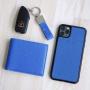 Custom Logo Luxury Pebble Full Grain Leather Mobile Cell Phone Case Back Cover For MINI Iphone 15 12 13 14 Pro Max 14 Plus